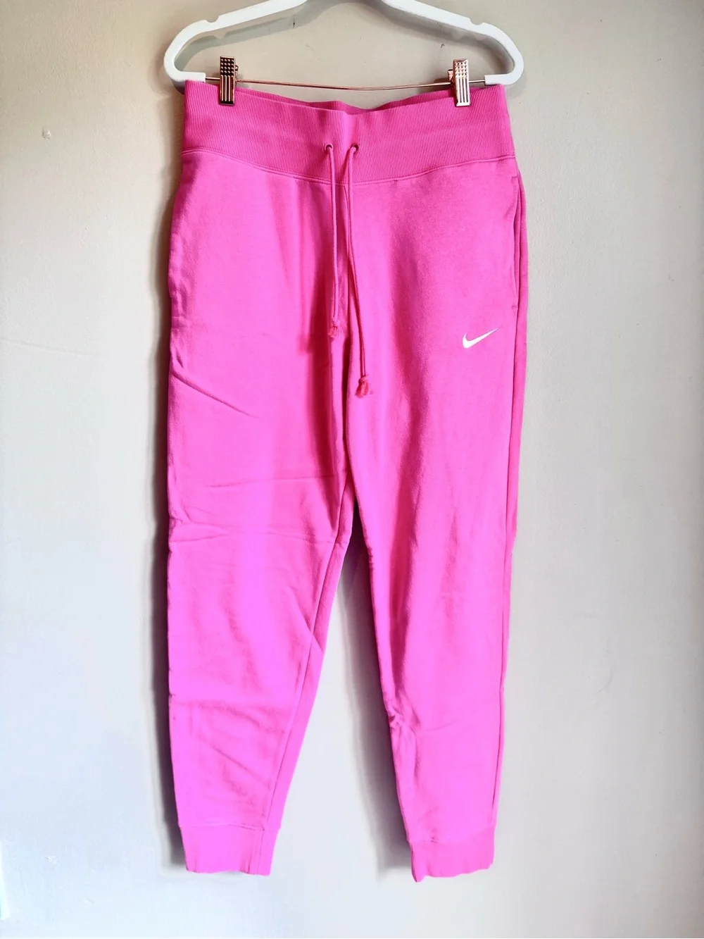 Nike Phoenix Fleece Playful Pink High Rise Joggers Size M NEW - Picture 2 of 7